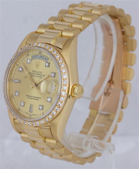 rolex 18k gold day date president|rolex day date president 36mm.